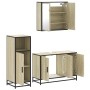 Set de muebles de baño 3 pzas madera contrachapada roble Sonoma von , Badezimmermöbel - Ref: Foro24-3300951, Preis: 219,42 €,...