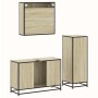 Set de muebles de baño 3 pzas madera contrachapada roble Sonoma von , Badezimmermöbel - Ref: Foro24-3300951, Preis: 219,42 €,...
