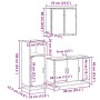 Set de muebles de baño 3 pzas madera contrachapada roble Sonoma von , Badezimmermöbel - Ref: Foro24-3300951, Preis: 219,42 €,...