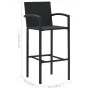 Gartenbar-Möbelset, 5-teilig, aus schwarzem PE-Rattan mit Armlehnen von vidaXL, Gartensets - Ref: Foro24-3064811, Preis: 387,...
