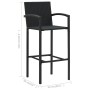 Gartenbar-Möbelset, 5-teilig, aus schwarzem PE-Rattan mit Armlehnen von vidaXL, Gartensets - Ref: Foro24-3064811, Preis: 392,...
