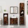 Set de muebles baño 4 pzas madera contrachapada roble ahumado von , Badezimmermöbel - Ref: Foro24-3301197, Preis: 428,59 €, R...