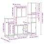 Set de muebles baño 4 pzas madera contrachapada roble ahumado von , Badezimmermöbel - Ref: Foro24-3301197, Preis: 428,59 €, R...