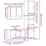 Set de muebles de baño 3 pzas madera contrachapada gris sonoma von , Badezimmermöbel - Ref: Foro24-3301103, Preis: 308,08 €, ...