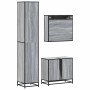 Set de muebles de baño 3 pzas madera contrachapada gris sonoma by , Bathroom furniture - Ref: Foro24-3301108, Price: 320,23 €...
