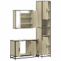 Set de muebles de baño 3 pzas madera contrachapada roble Sonoma von , Badezimmermöbel - Ref: Foro24-3301071, Preis: 302,92 €,...