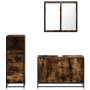 Set de muebles baño 3 pzas madera contrachapada roble ahumado von , Badezimmermöbel - Ref: Foro24-3301012, Preis: 245,48 €, R...
