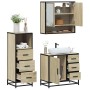 Set de muebles de baño 3 pzas madera contrachapada roble Sonoma by , Bathroom furniture - Ref: Foro24-3301046, Price: 238,79 ...