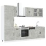 Mueble cocina Kalmar gris hormigón 8 pzas madera contrachapada by , Kitchen cabinets - Ref: Foro24-3314795, Price: 631,12 €, ...