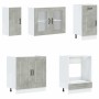 Mueble cocina Kalmar gris hormigón 8 pzas madera contrachapada by , Kitchen cabinets - Ref: Foro24-3314795, Price: 631,12 €, ...