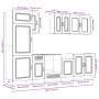 Mueble cocina Kalmar gris hormigón 8 pzas madera contrachapada by , Kitchen cabinets - Ref: Foro24-3314795, Price: 631,12 €, ...