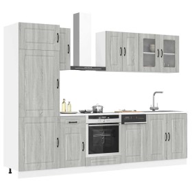 Mueble cocina Kalmar sonoma gris 8 pzas madera contrachapada by , Kitchen cabinets - Ref: Foro24-3314797, Price: 653,76 €, Di...
