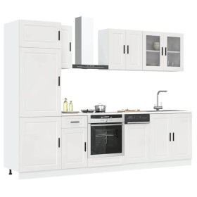 Mueble cocina Kalmar blanco de alto brillo 8 pzas by , Kitchen cabinets - Ref: Foro24-3314813, Price: 696,05 €, Discount: %
