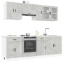 Mueble cocina Kalmar gris hormigón 8 pzas madera contrachapada by , Kitchen cabinets - Ref: Foro24-3314845, Price: 532,68 €, ...