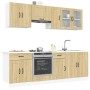 Mueble cocina Kalmar roble sonoma 8 pzas madera contrachapada von , Küchenschränke - Ref: Foro24-3314824, Preis: 525,18 €, Ra...