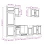 Mueble cocina Kalmar roble marrón 7 pzas madera contrachapada by , Kitchen cabinets - Ref: Foro24-3314788, Price: 577,22 €, D...