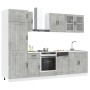Mueble cocina Kalmar gris hormigón 8 pzas madera contrachapada by , Kitchen cabinets - Ref: Foro24-3314805, Price: 618,89 €, ...