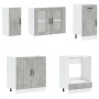 Mueble cocina Kalmar gris hormigón 8 pzas madera contrachapada by , Kitchen cabinets - Ref: Foro24-3314805, Price: 618,89 €, ...