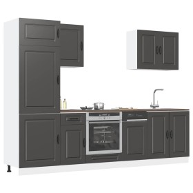 Mueble de cocina Kalmar negra 7 piezas madera contrachapada by , Kitchen cabinets - Ref: Foro24-3314762, Price: 578,49 €, Dis...