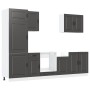 Mueble de cocina Kalmar negra 7 piezas madera contrachapada de , Armarios de cocina - Ref: Foro24-3314762, Precio: 608,82 €, ...