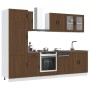 Mueble cocina Kalmar roble marrón 8 pzas madera contrachapada by , Kitchen cabinets - Ref: Foro24-3314818, Price: 621,64 €, D...