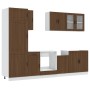 Mueble cocina Kalmar roble marrón 8 pzas madera contrachapada by , Kitchen cabinets - Ref: Foro24-3314818, Price: 621,64 €, D...