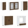 Mueble cocina Kalmar roble marrón 8 pzas madera contrachapada by , Kitchen cabinets - Ref: Foro24-3314818, Price: 621,64 €, D...