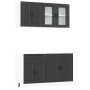 Mueble de cocina Kalmar negra 4 piezas madera contrachapada von , Küchenschränke - Ref: Foro24-3314872, Preis: 323,32 €, Raba...