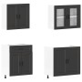 Mueble de cocina Kalmar negra 4 piezas madera contrachapada von , Küchenschränke - Ref: Foro24-3314872, Preis: 323,32 €, Raba...