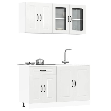 Mueble cocina Kalmar blanco de alto brillo 4 pzas von , Küchenschränke - Ref: Foro24-3314853, Preis: 331,79 €, Rabatt: %