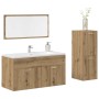 Juego de muebles baño 3 piezas madera ingeniería roble artisan by , Bathroom furniture - Ref: Foro24-3328594, Price: 130,45 €...