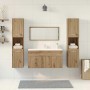 Juego de muebles baño 4 piezas madera ingeniería roble artisan by , Bathroom furniture - Ref: Foro24-3328596, Price: 230,19 €...