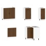 Mueble cocina Porto roble marrón 11 pzas madera contrachapada de , Armarios de cocina - Ref: Foro24-3314968, Precio: 667,02 €...