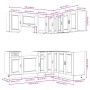 Mueble cocina Porto roble marrón 11 pzas madera contrachapada de , Armarios de cocina - Ref: Foro24-3314968, Precio: 667,02 €...