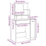 Tocador con espejo envejecida 86,5x35x136 cm de , Tocadores para dormitorios - Ref: Foro24-857009, Precio: 97,78 €, Descuento: %