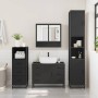 Juego de muebles de baño 3 pzas madera contrachapada negro de , Muebles de baño - Ref: Foro24-3301050, Precio: 284,02 €