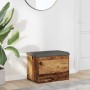 Banco con almacenaje madera ingeniería madera vieja 62x42x45 cm de , Bancos para recibidores y almacenamiento - Ref: Foro24-8...
