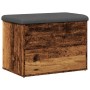 Banco con almacenaje madera ingeniería madera vieja 62x42x45 cm de , Bancos para recibidores y almacenamiento - Ref: Foro24-8...