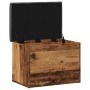 Banco con almacenaje madera ingeniería madera vieja 62x42x45 cm de , Bancos para recibidores y almacenamiento - Ref: Foro24-8...