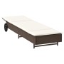 Tumbona con ruedas y cojín ratán sintético marrón von , Liegen - Ref: Foro24-4104034, Preis: 166,29 €, Rabatt: %