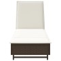 Tumbona con ruedas y cojín ratán sintético marrón von , Liegen - Ref: Foro24-4104034, Preis: 166,29 €, Rabatt: %