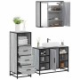 Set de muebles de baño 3 pzas madera contrachapada gris sonoma by , Bathroom furniture - Ref: Foro24-3301033, Price: 242,99 €...