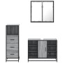 Set de muebles de baño 3 pzas madera contrachapada gris sonoma by , Bathroom furniture - Ref: Foro24-3301033, Price: 242,99 €...