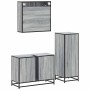 Set de muebles de baño 3 pzas madera contrachapada gris sonoma by , Bathroom furniture - Ref: Foro24-3301033, Price: 242,99 €...