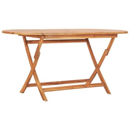 Klappbarer Gartentisch aus massivem Teakholz 160x80x75 cm von vidaXL, Gartentische - Ref: Foro24-48998, Preis: 188,68 €, Raba...
