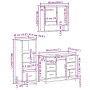 Set de muebles baño 3 pzas madera contrachapada roble ahumado de , Muebles de baño - Ref: Foro24-3301052, Precio: 285,26 €, D...