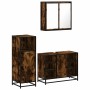 Set de muebles baño 3 pzas madera contrachapada roble ahumado von , Badezimmermöbel - Ref: Foro24-3300972, Preis: 222,39 €, R...