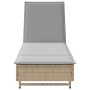 Tumbona con ruedas y cojín ratán sintético beige von , Liegen - Ref: Foro24-4104036, Preis: 156,70 €, Rabatt: %