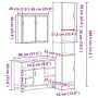Juego de muebles de baño 3 pzas madera contrachapada negro de , Muebles de baño - Ref: Foro24-3301090, Precio: 324,90 €, Desc...
