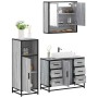 Set de muebles de baño 3 pzas madera contrachapada gris sonoma de , Muebles de baño - Ref: Foro24-3300993, Precio: 279,28 €, ...